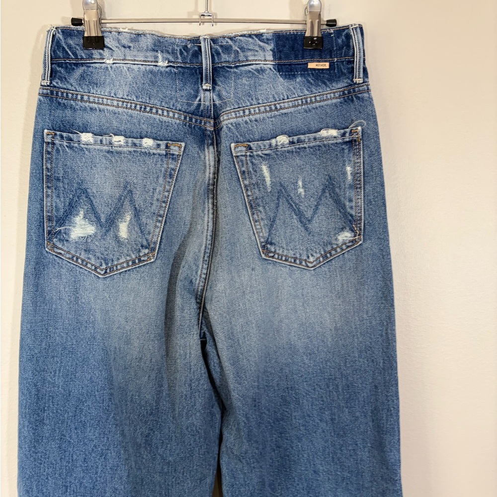 MOTHER Light Blue High-Rise Wide Leg Jeans - Picture 6 of 11